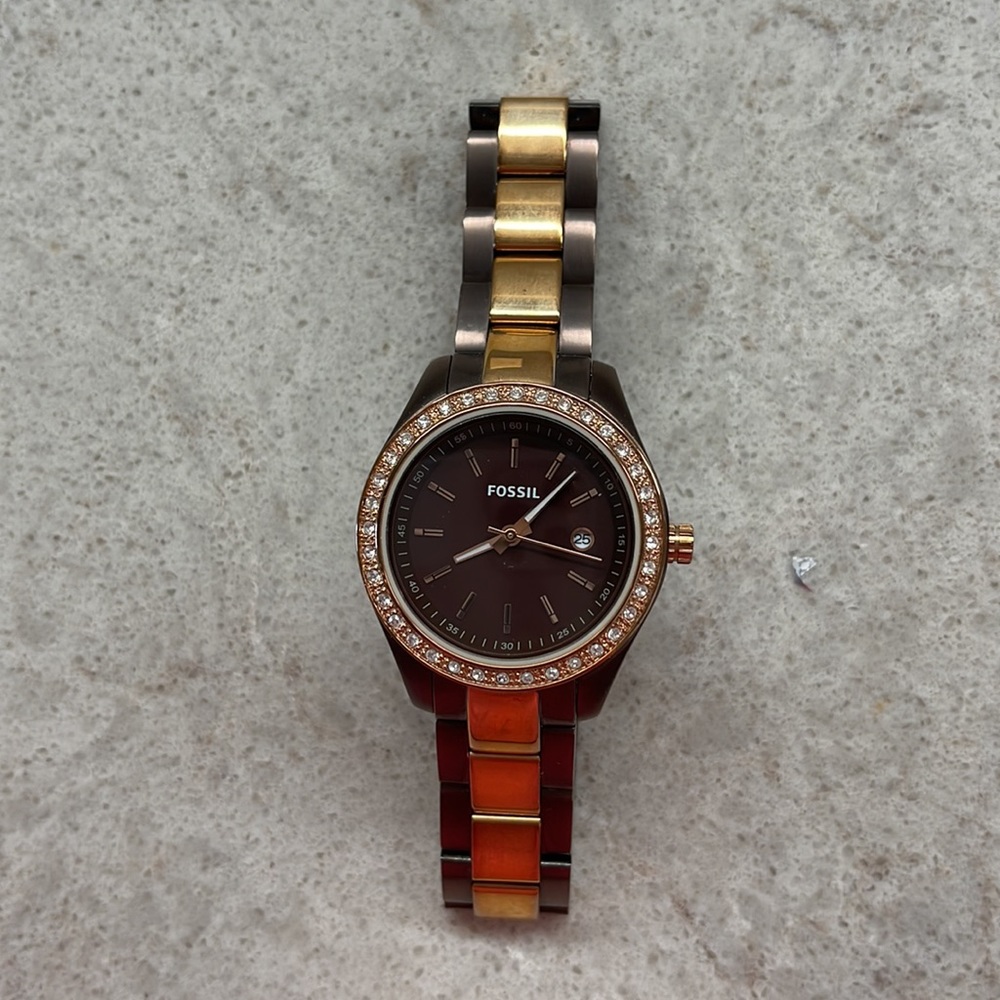 FOSSIL TWO TONE WATCH